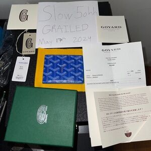 Goyard Victorie Insert Card Wallet - Sky Blue NEW